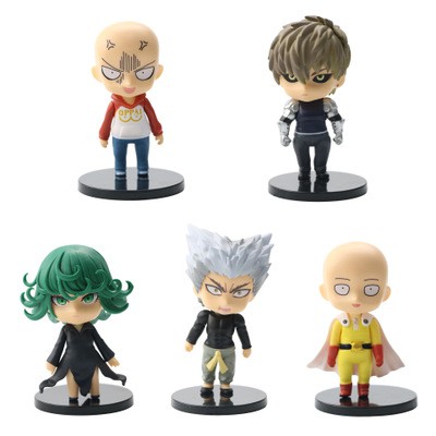 5pcs/ set Action Figure Anime One Punch Man Saitama Genos Cannons