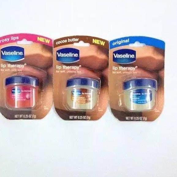 Garansi Termurah.. Vaseline Vaselin Lip Lips Balm Gloss Rosy Therapy Terapy Original Asli Bibir Peca