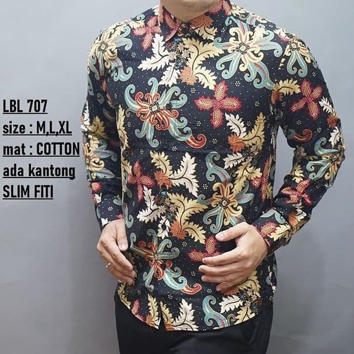 BAJU BATIK UNIK PRIA SLIM FIT DAN KEMEJA SLIMFIT MEWAH LENGAN PANJANG MIX CLOTHING D648 ODZA