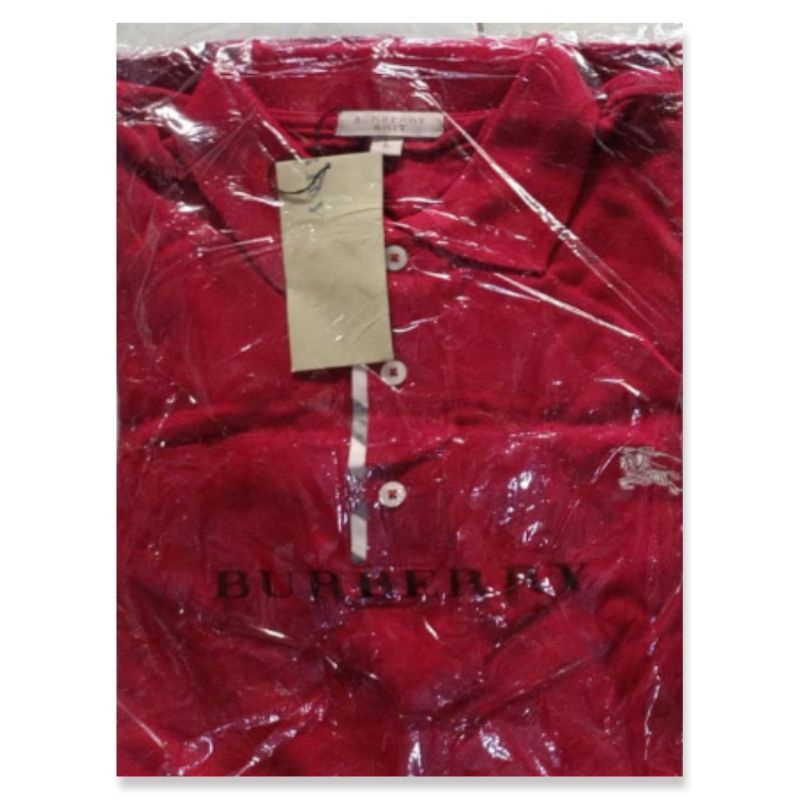 Minioutlet Burberry men polo Paper bag collar short sleeves free paperbag kaos polo krah pria