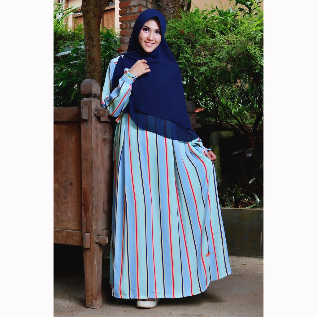 [Best Seller] Gamis Nibras NS 25 Promo Diskon 10% Ready Warna Hijau Muda Salem Biru Muda dan Ungu