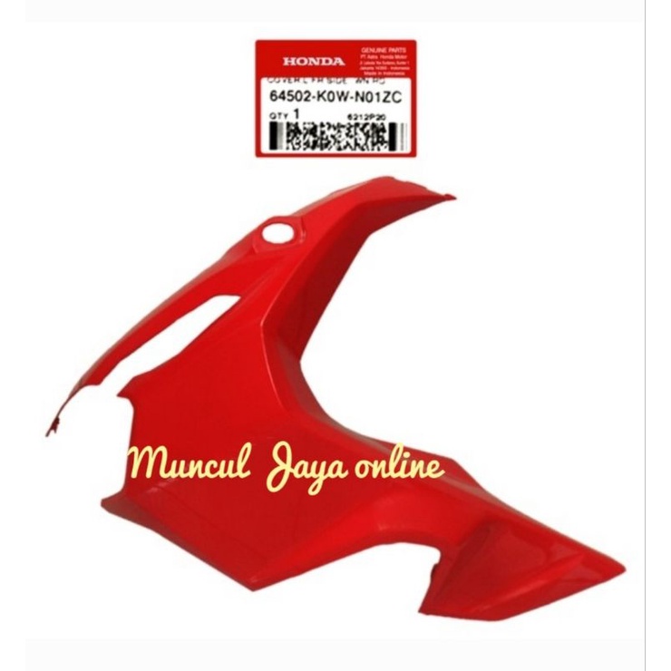 64502-K0W-N01ZC Cover Sayap Kiri Honda ADV 150 Merah  Terang WRD Winning Red