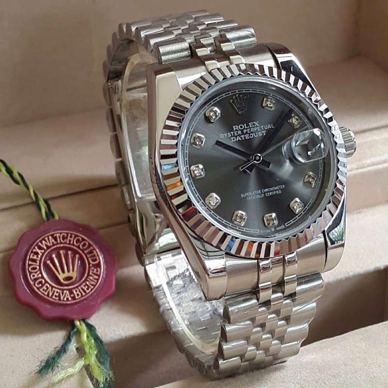 JAM TANGAN WANITA ROLEX OYSTER DATE JUST AUTOMATIC SILVER
