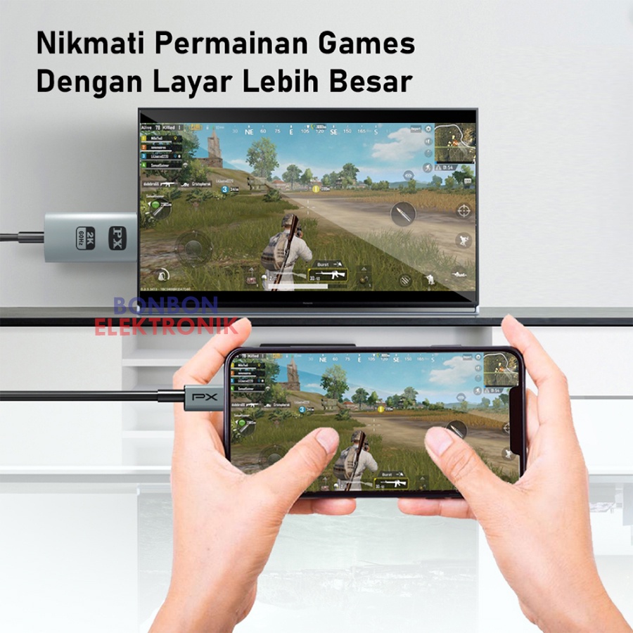 PX MHA-30C Kabel MHL USB Type C 3.1 to HDMI TV Converter 4K