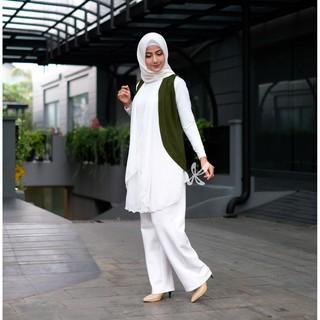 NEON - Cardy Wanita Jeanswashed Siska (2211) / Cardigan Wanita Hijau Army / Fashion Muslim Termurah 