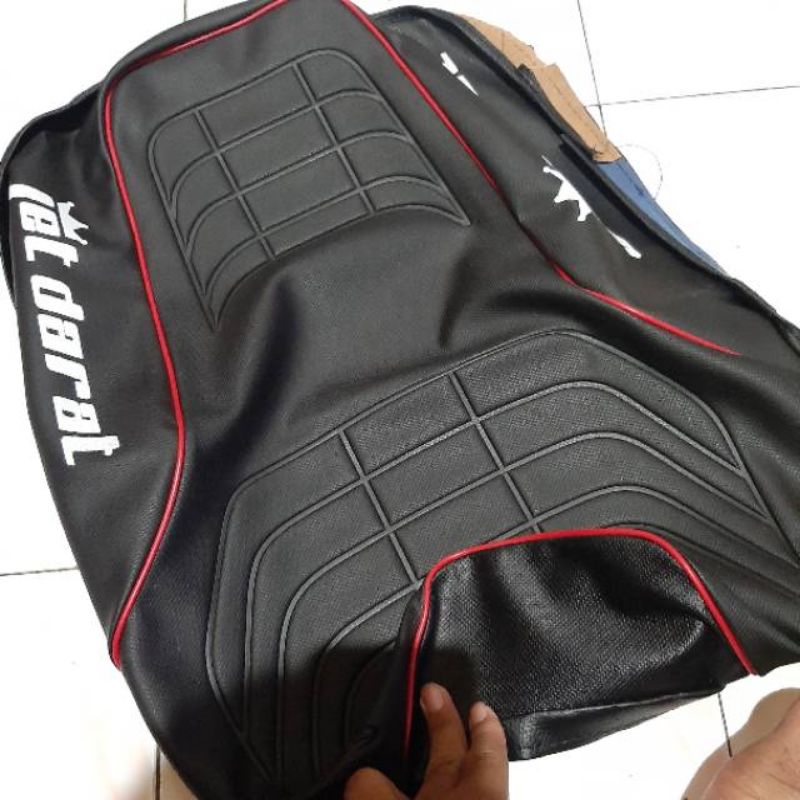 Kulit jok cover jok motor RX KING PRES BAHAN SEMI LIS MERAH model ORIGINAL ukuran standard bahan teb
