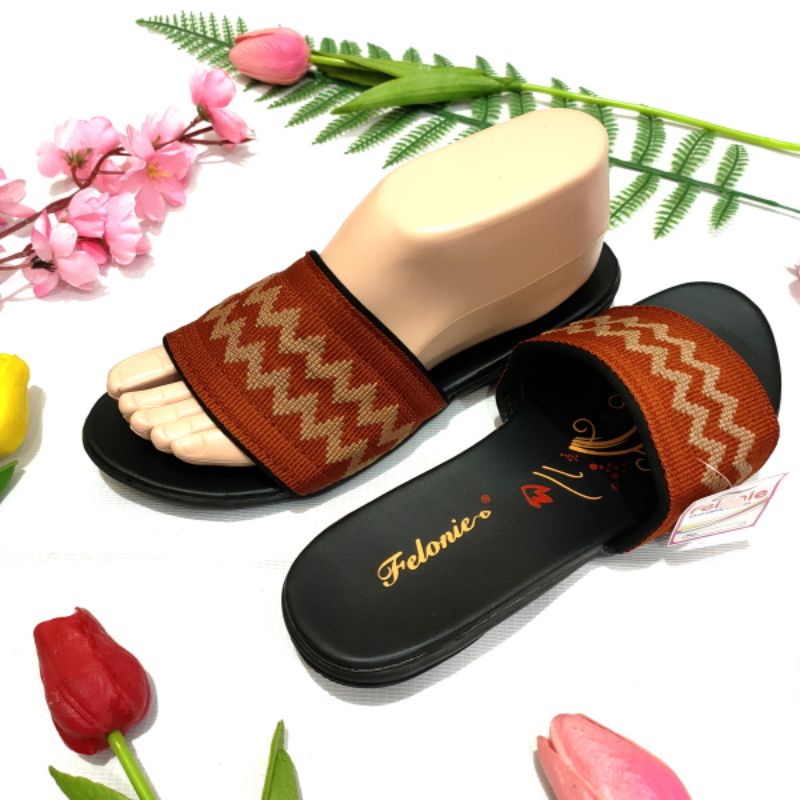 Sandal wanita rajut terbaru Felonie DH 01 kekinian trendy keren elegan murah