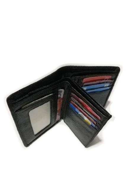 Dompet pria kulit asli 3 dimensi model vertical - dompet lipat genuine leather