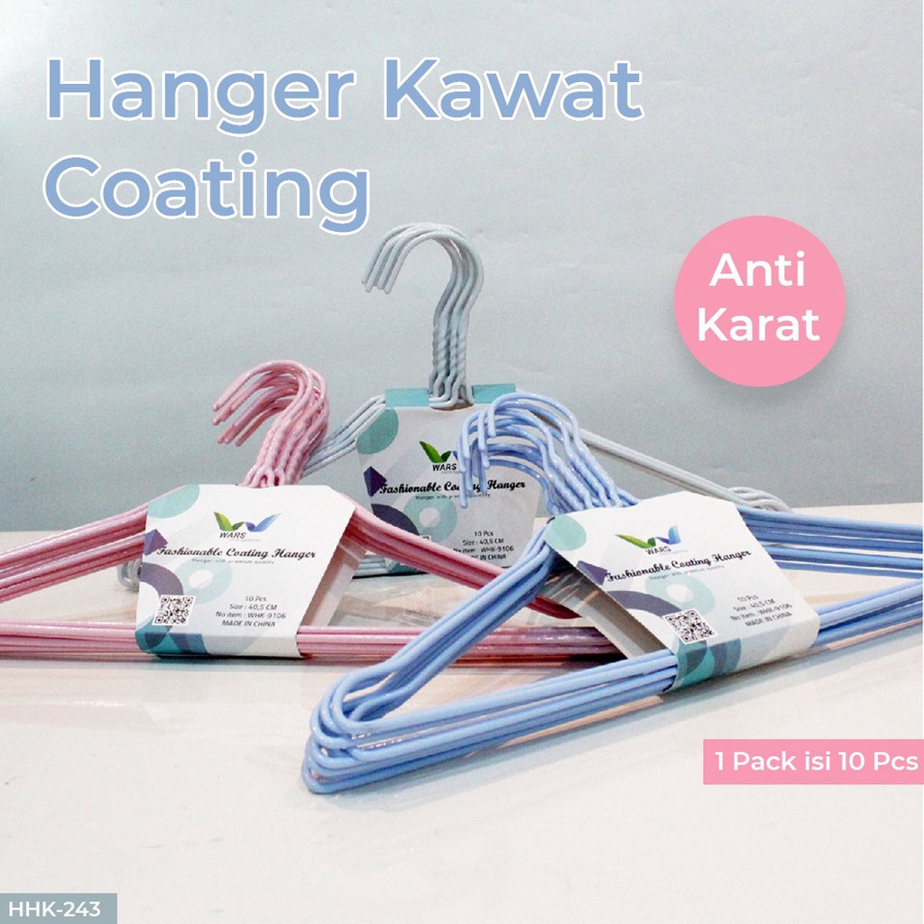 HANGER CLOTHING - GANTUNGAN BAJU KAWAT ISI 10PCS - HHD-243