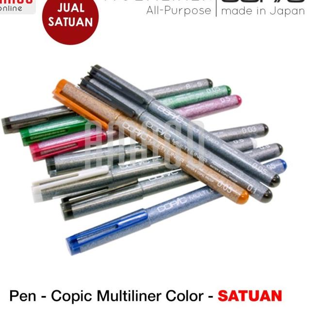 

☺ COPIC MULTILINER COLOR - SATUAN (CG/WG/BR/SP/LV/CB/OV/WN/PN) - CM ✯