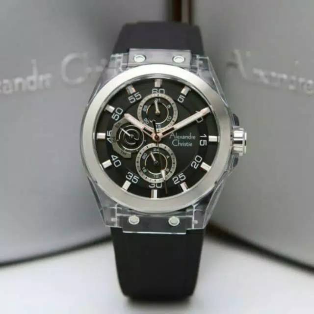 Jam Tangan Alexandre Christie tipe 6546MF Rubber Pria