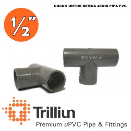 TEE PVC TS UKURAN 1/2 INCH &amp; 3/4 INCH TRILLIUN