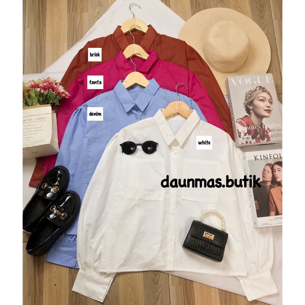 1KG MUAT 5PCS | OLLA BALONA BLOUSE ATASAN CROP COTTON HITS OOTD SELEBGRAM FASHION GROSIR WANITA