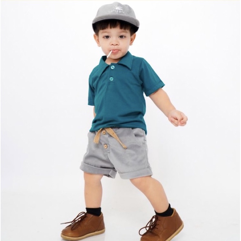 OXSA Set Kaos Polo Anak 1-5thn / Setelan Kaos Polo Anak / Gembira Set