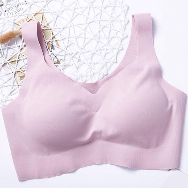 sport bra bra tanpa kawat Set Ice silk seamless bra & panties | sport bra sexy bra