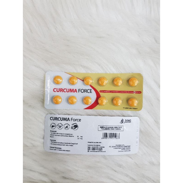 Curcuma Force Tablet 1 strip isi 12 tablet