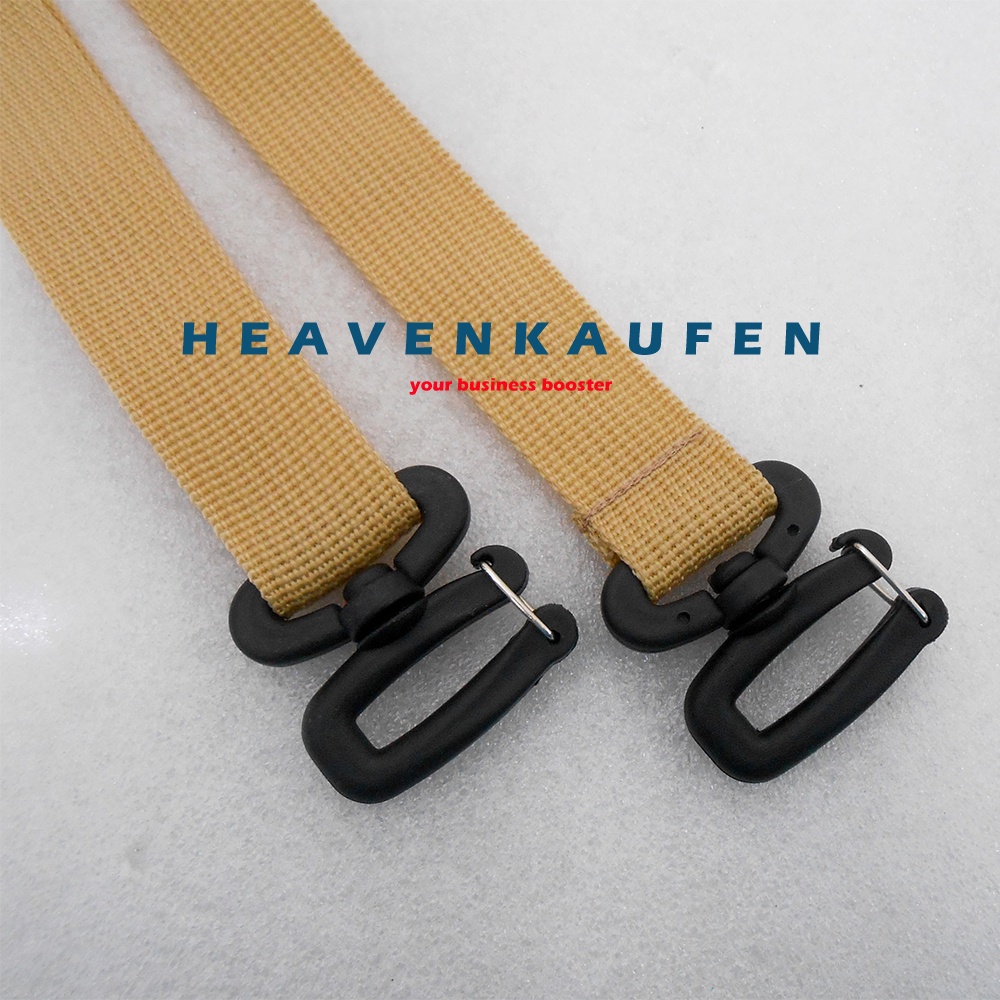 Tali Selempang Slempang Strap Tas Pria Warna Cream Lebar 2,5 cm Kait Model Huruf S