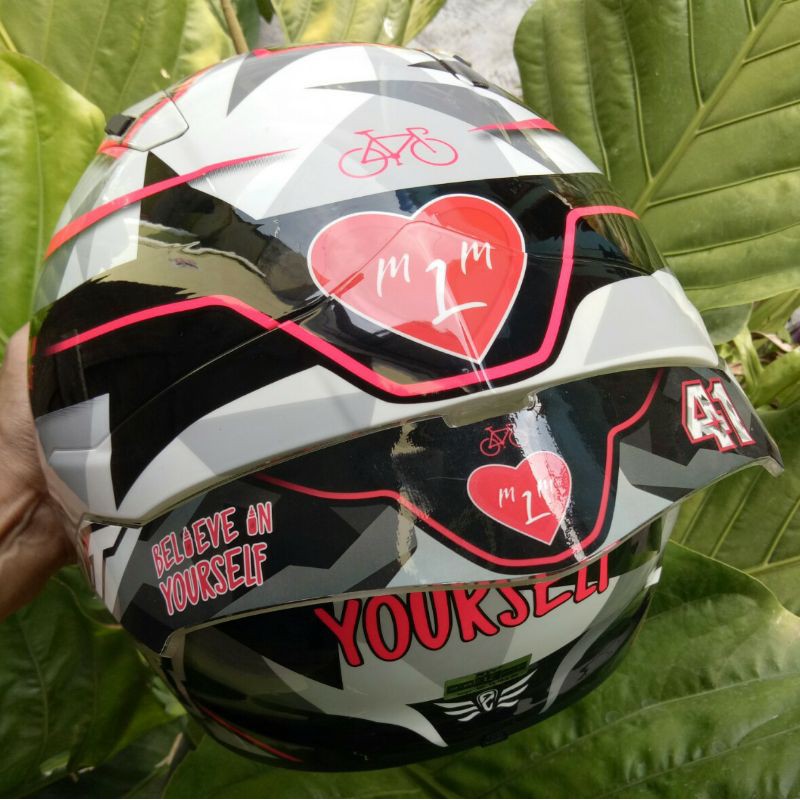 TERMURAH SPOILER KYT NFR FUXIA PINK dan aleix espargaro 2018 free sticker & masker
