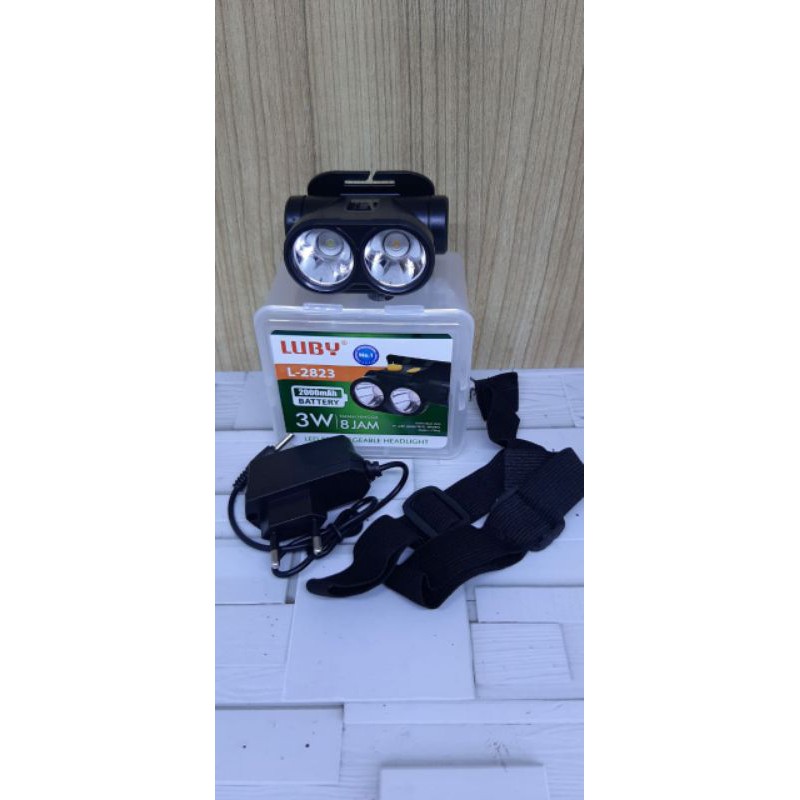 SENTER KEPALA LUBY 3W 3WATT L-2823 SINAR PUTIH KUNING ORIGINAL