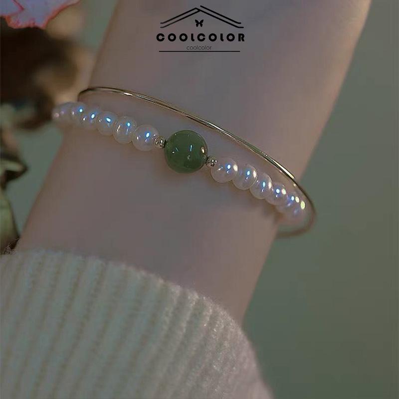 COD❤️Qingdai gelang mutiara wanita Gelang Wanita Korea Merek Keberuntungan Lampu Aksesoris simple murah Fashion Ready Stock