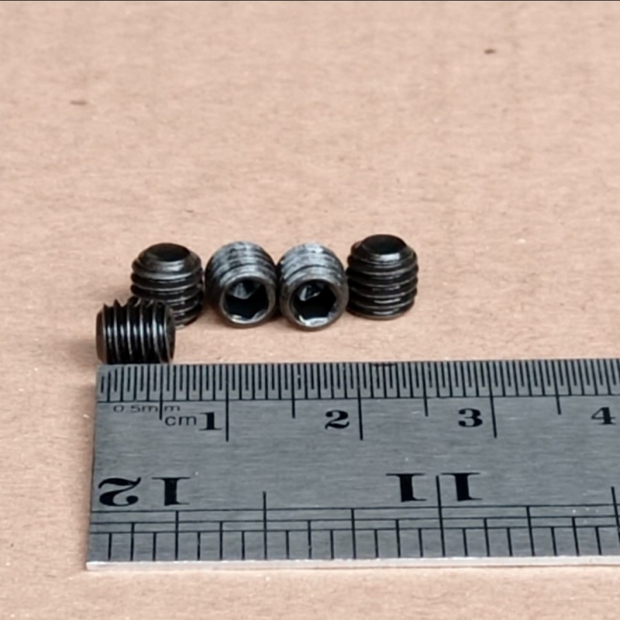 M6X6 BAUT L TANAM BAJA HITAM / BAUT L TANAM M6 X 6 HITAM SOCKET SET SCREW