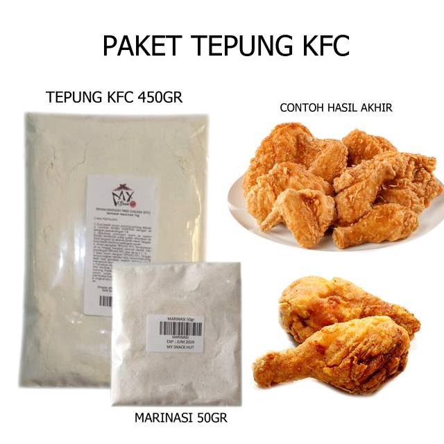 PAKET TEPUNG KFC 500GR - KENTUCKY FLOUR MIX - BUMBU AYAM GEPREK - TEPUNG KRISPI KRISPY HALAL