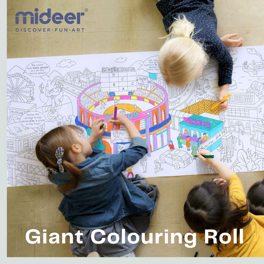 

mideer giant colouring roll city mewarnai 10 meter