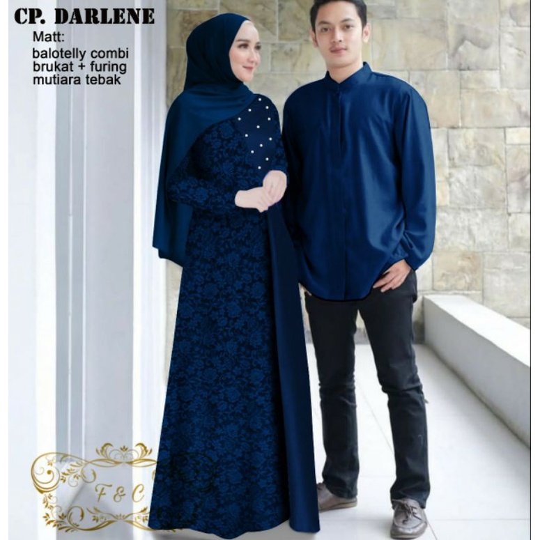 CP COUPLE DARLENE PASANGAN KEMEJA DAN DRESS GAMIS MAXY FEHM