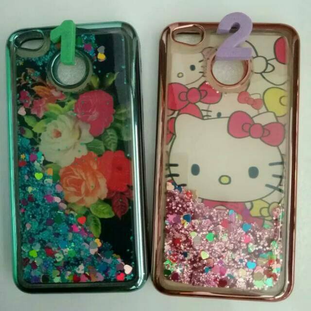 Casing Xiomi Redmi 4x Softcase Water Glitter