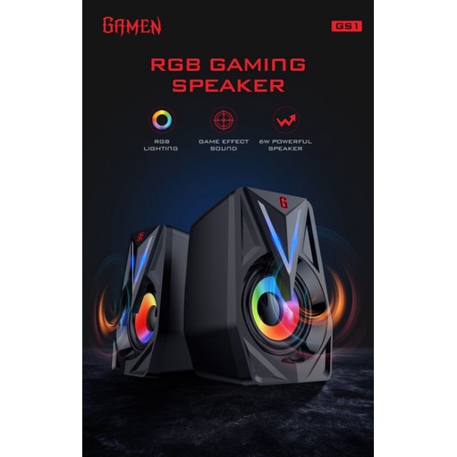 speker salon gaming komputer laptop GAMEN MULTIMEDIA SPEAKER GS1 BLACK