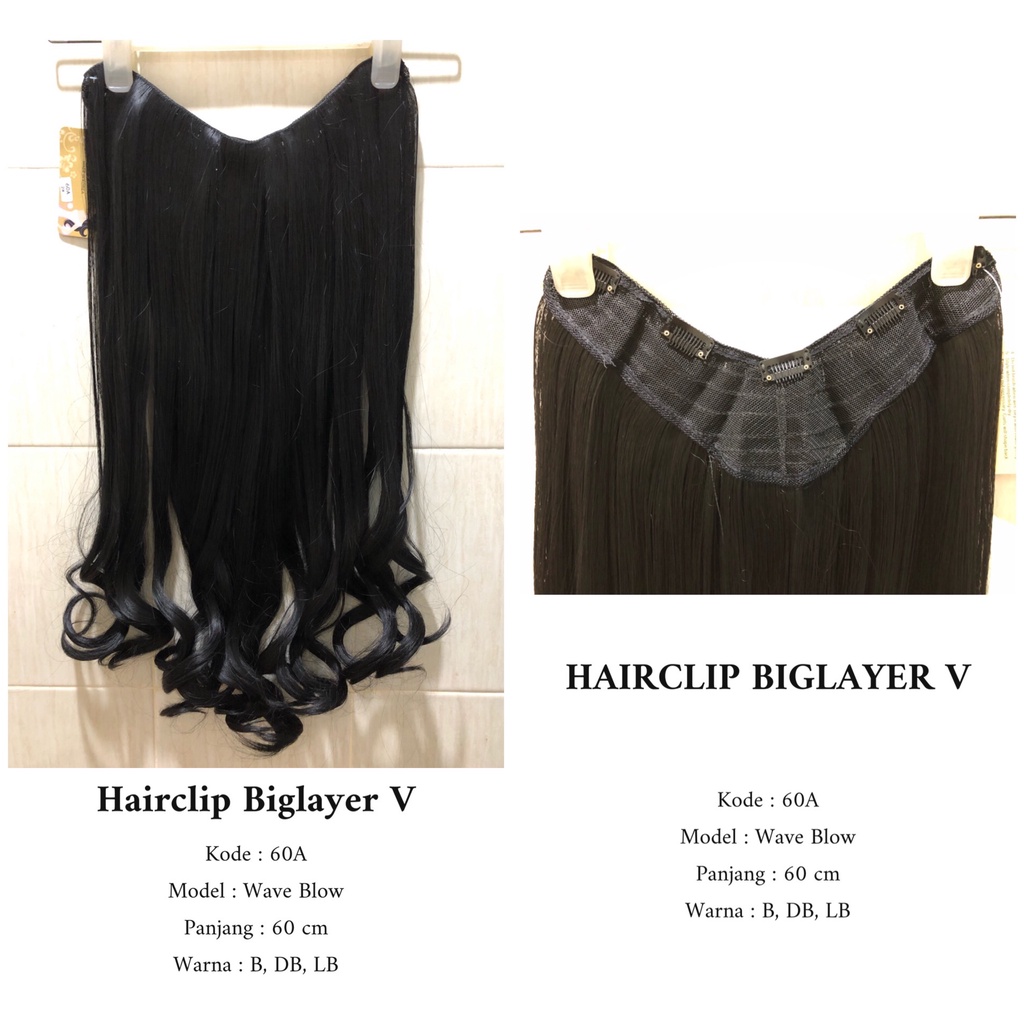 Hairclip korean bottom curly 40cm 50cm 60cm 321 888A 60A