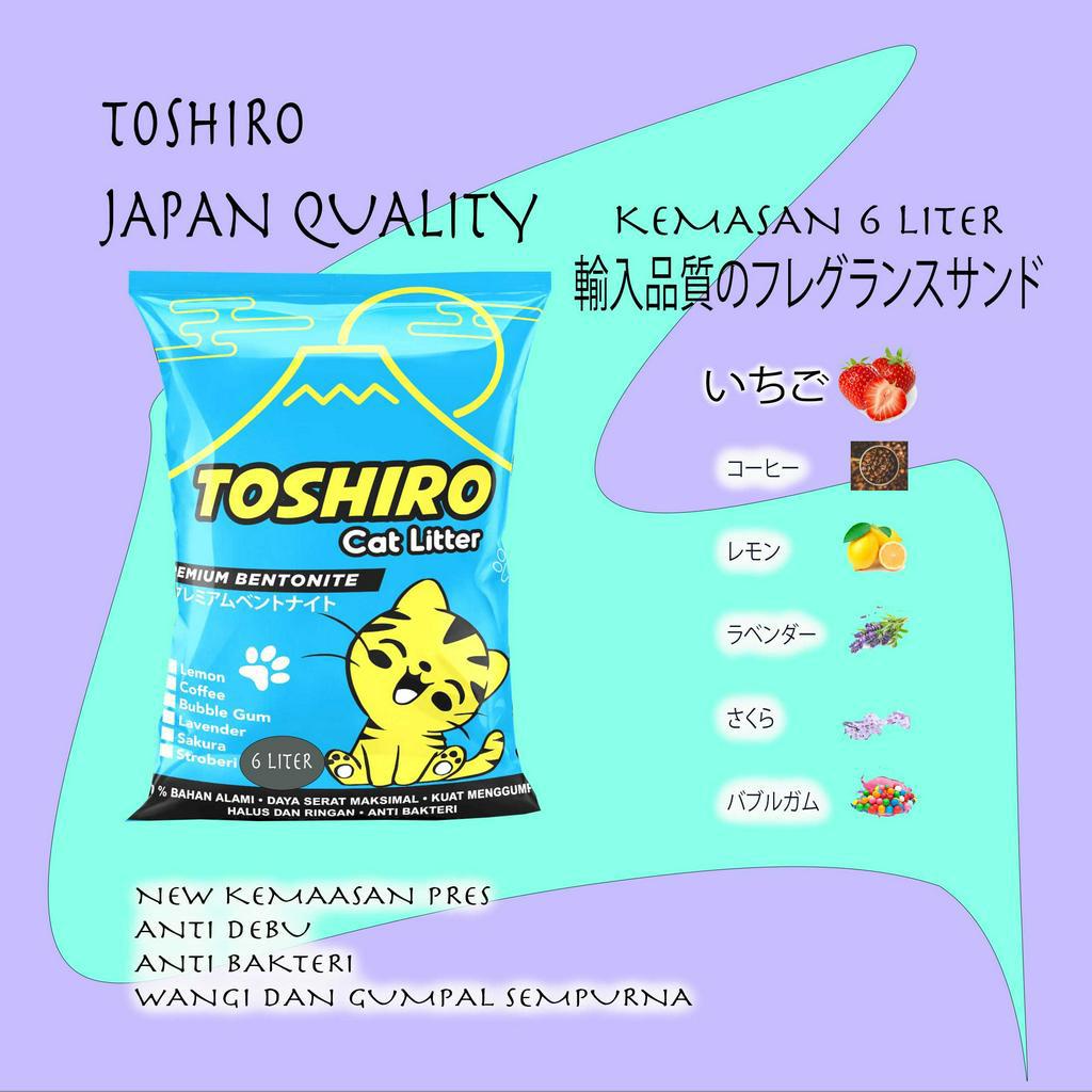 6 LITER-PASIR KUCING GUMPAL WANGI-TOSHIRO-CAT LITTER-LAGI PROMO-PASIR MURAH