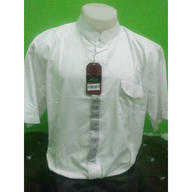 Baju Koko Next Up Putih Jumbo Big Size Lengan Pendek