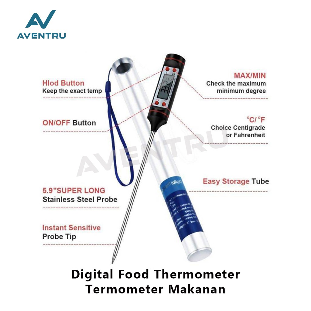 Digital Food Thermometer - Termometer Makanan Masakan / Air Dapur