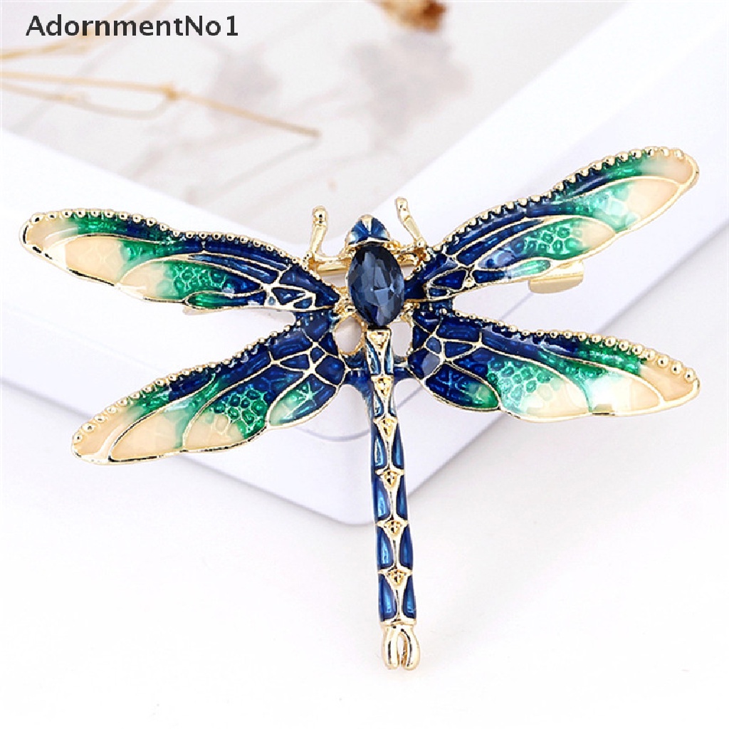 [AdornmentNo1] Charm Rhinestone Enamel Dragonfly Animal Brooch Pin Women Gift Jewelry [new]