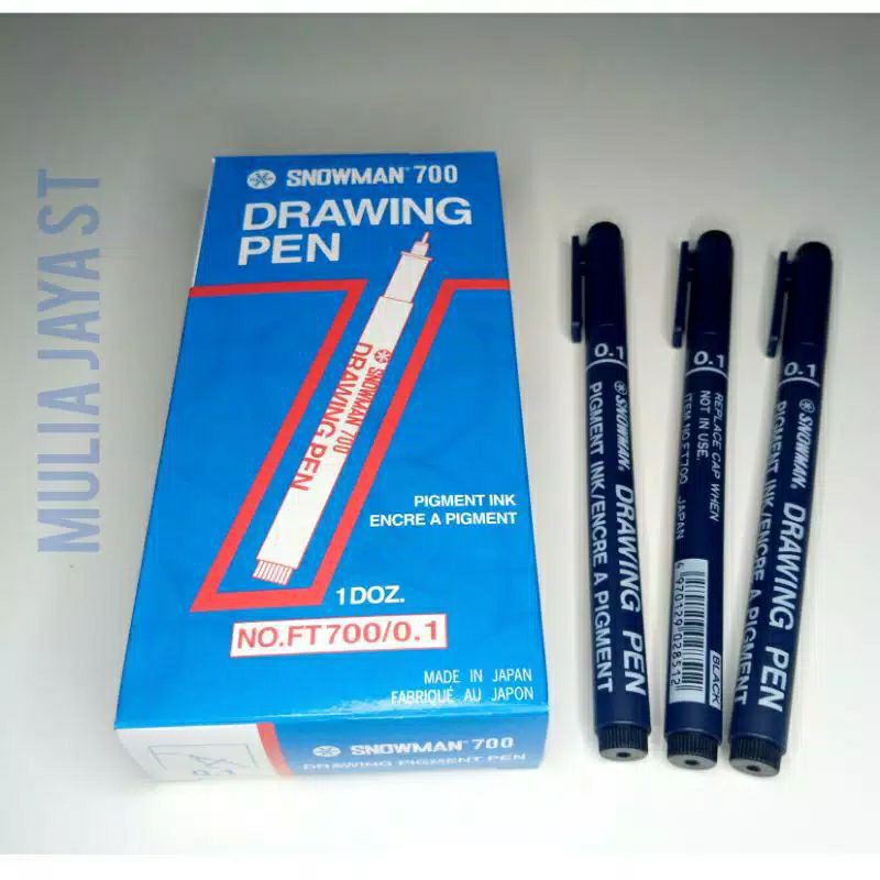 

SNOWMAN FT700 Drawing Pen 0.1 black hitam