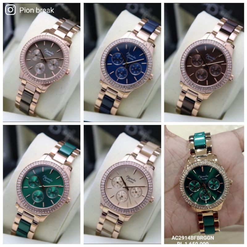 JAM TANGAN WANITA ALEXANDRE CHRISTIE CERAMIC AC 2914 | AC2914 ACRYLIC ORIGINAL