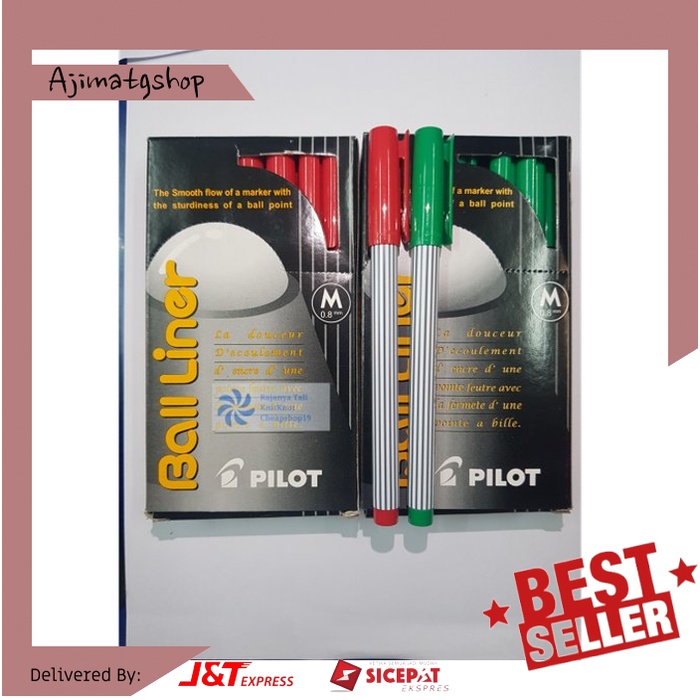 

Ballpoint Pilot Balliner 0.8 Mm ECER / Pen Cabut Tebal Tanda Tangan Hitam - Biru