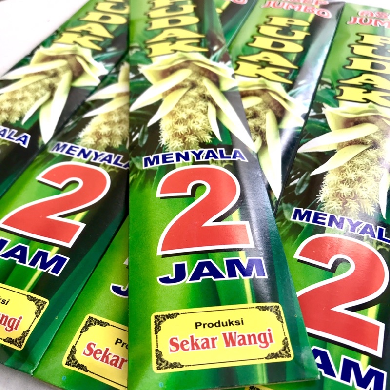 Dupa Hio Jumbo 2 jam Pudak isi 8 stick Panjang 28 cm Abu Dingin Produksi Sekar wangi