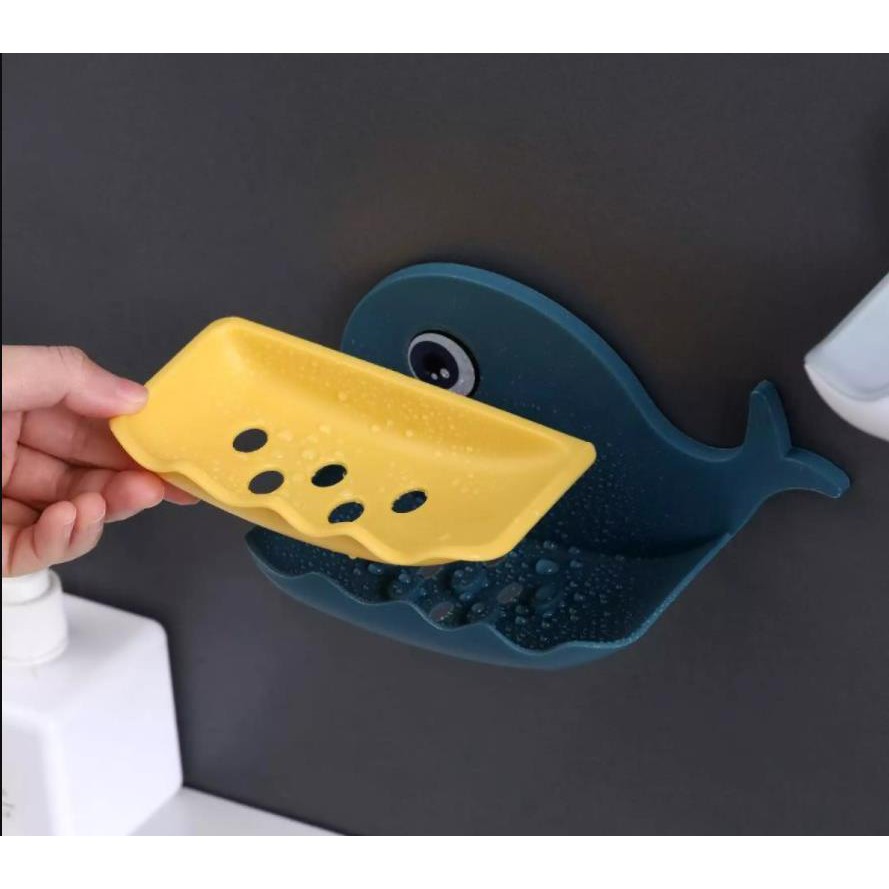 TEMPAT SABUN BATANG IKAN PAUS RAK DINDING KAMAR MANDI SOAP HOLDER