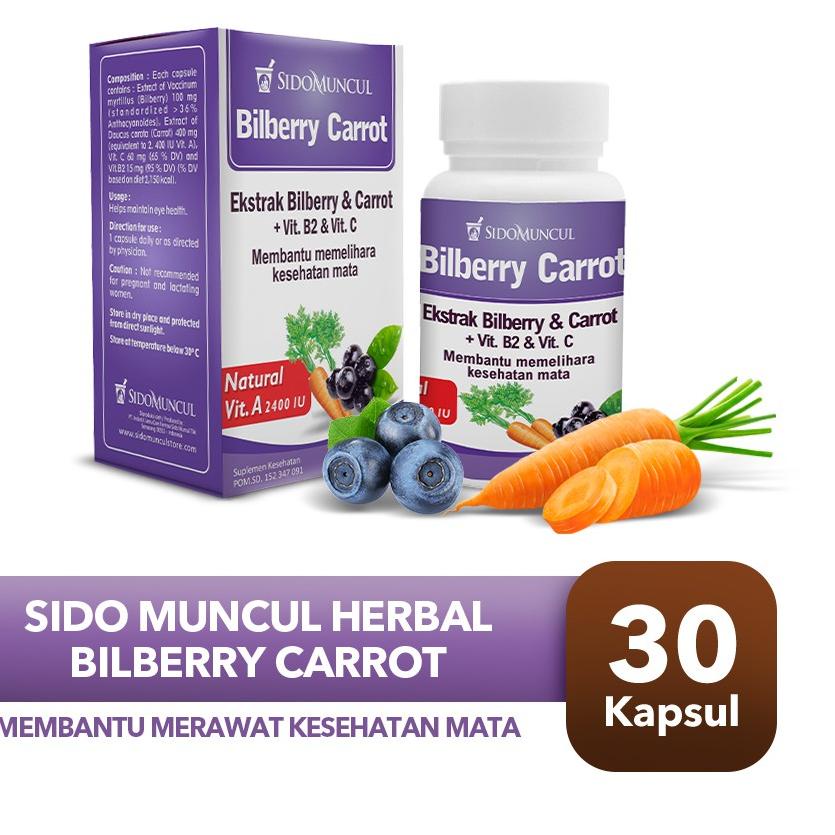 

FREE ONGKIR!Sido Muncul Herbal Bilberry Carrot 30 Kapsul - Mata Sehat Segar|SQ7