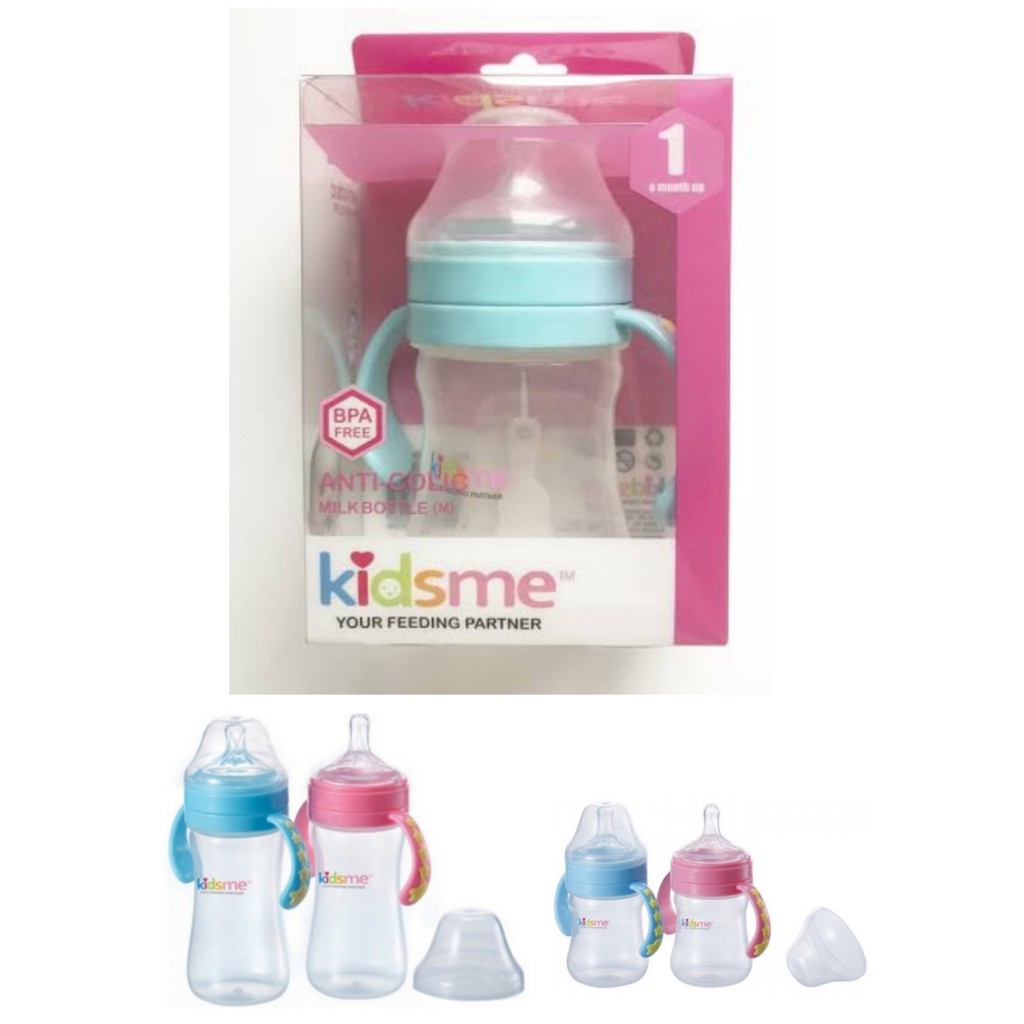 Kidsme Anticolic Botol Susu Handle wideneck Training Cup Anti Colic Anti kolik Nursing Bottle