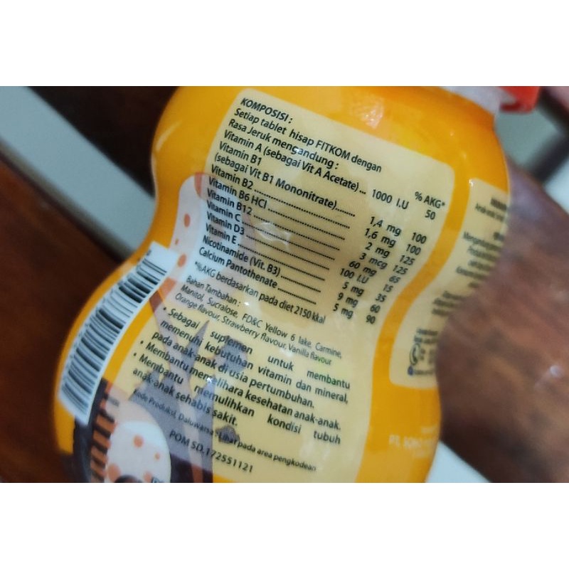 Fitkom 21 Tablet Isap / Nafsu Makan / Multivitamin / Tumbuh Kembang Anak