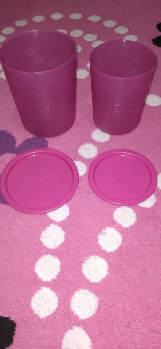Fuchia Canister (2 Pcs) Toples Pink Tupwr