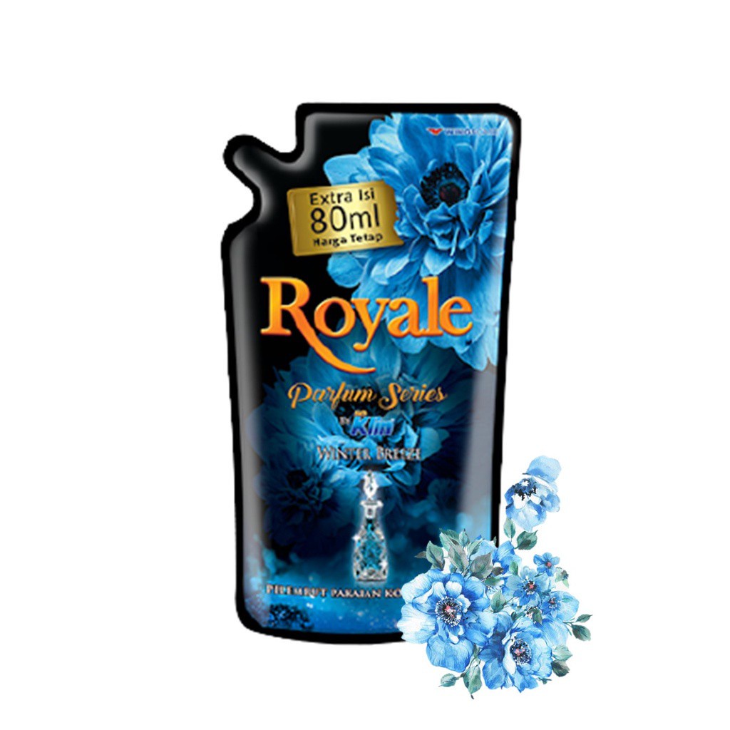 ROYALE Parfum Series by Soklin SOFTENER Pelembut dan Pewangi Pakaian Blue Winter Breeze 800ML