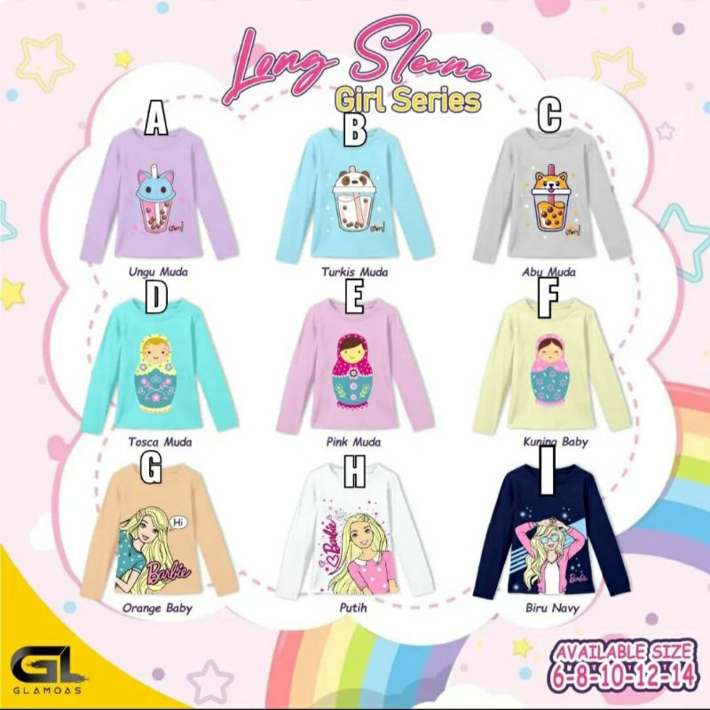 LONGSLEVEE GLAMOAS / BAJU ANAK BOBA / KAOS ANAK BOBA / KAOS ANAK GLAMOAS / BAJU MUSLIM / GLAMOAS