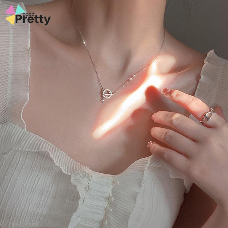 Planet Kalung Wanita Ringan Mewah Desain Niche Flash Diamond Temperamen Pacar Super Lembut - PD