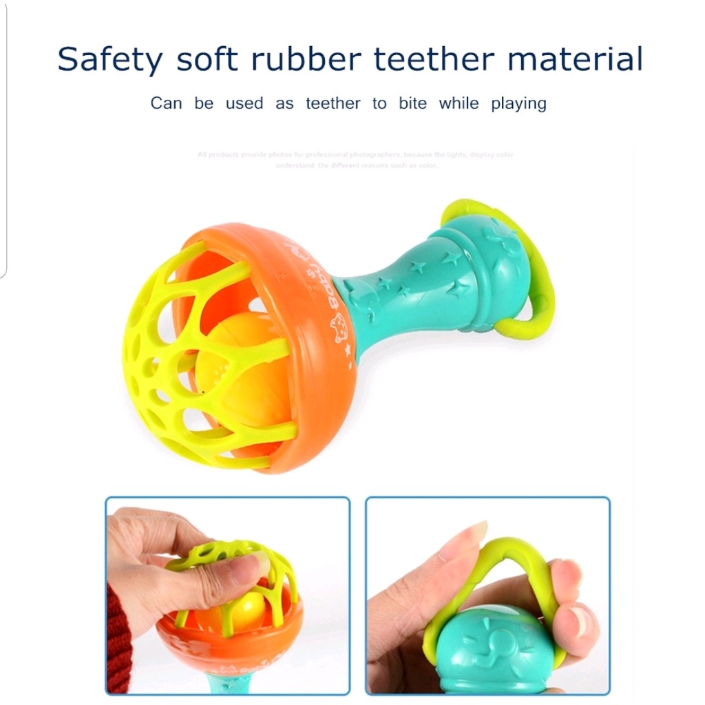 MAINAN KERINCINGAN//TEETHER RATTLE STICK SINGLE BOLA GIGITAN BAYI//KDG - BD