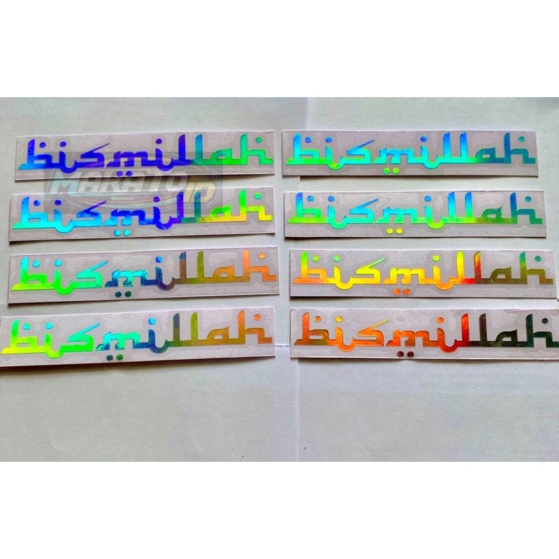 Sticker Stiker Cutting Motor Bismillah Latin