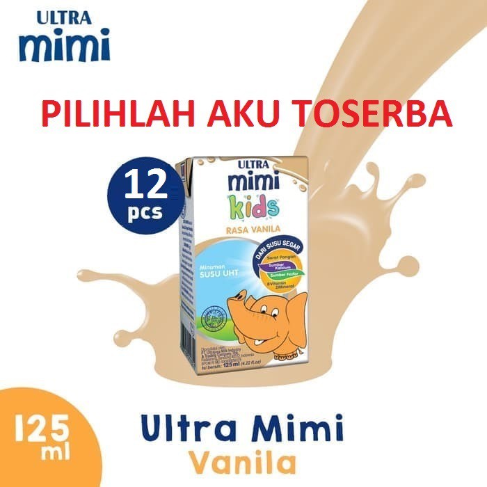 Susu Ultra Mimi Kids VANILA 125 ml - ( HARGA 12 PCS )
